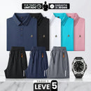 [Leve 5, Pague Só 3] Camisa Polo Vantum Masculina em Poliéster Performance e Elastano com Emblema Metálico de Pinheiro + BRINDES