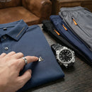 [Leve 5, Pague Só 3] Camisa Polo Vantum Masculina em Poliéster Performance e Elastano com Emblema Metálico de Pinheiro + BRINDES