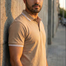 [Leve 9, Pague Só 6!] Polo Magnus Masculina em Algodão Piquet e Elastano de Ajuste Firme com Acabamento em Listras Duplas